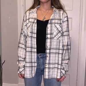 White plaid flannel